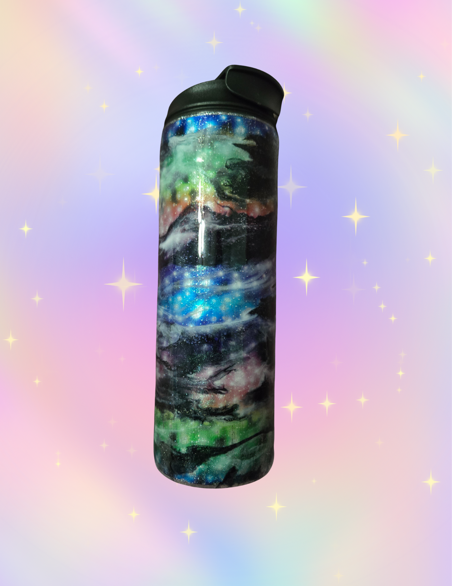 RTS 18oz Dual Flip {Let Them Galaxy w/ Glow}