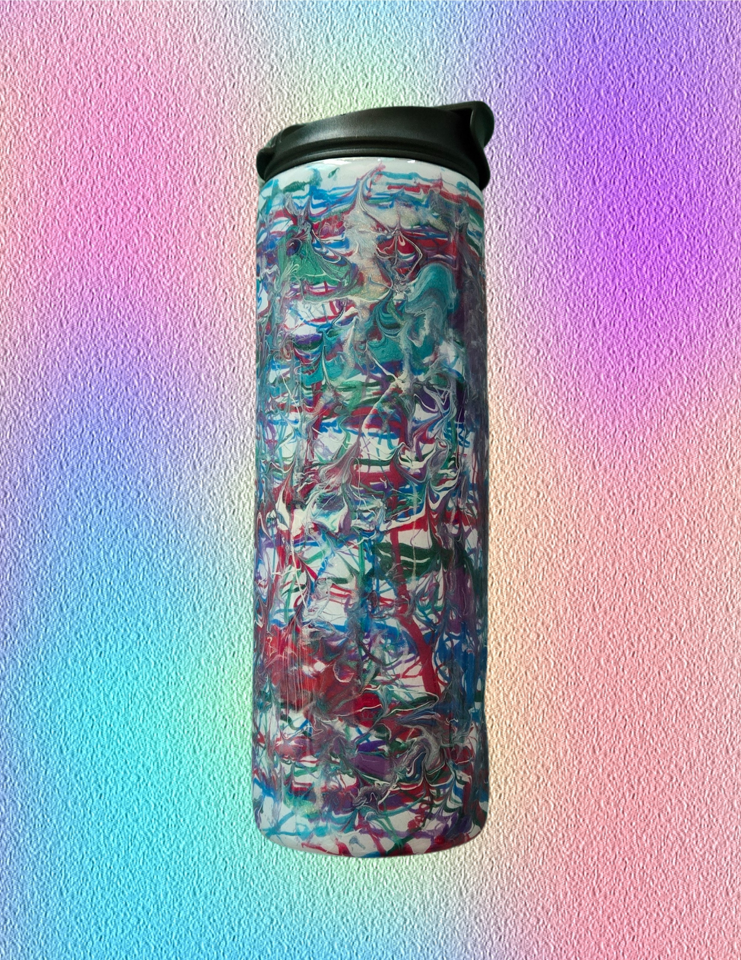 RTS 18oz Dual Flip {Jeweltone Pigment Splatter w/ Glow}