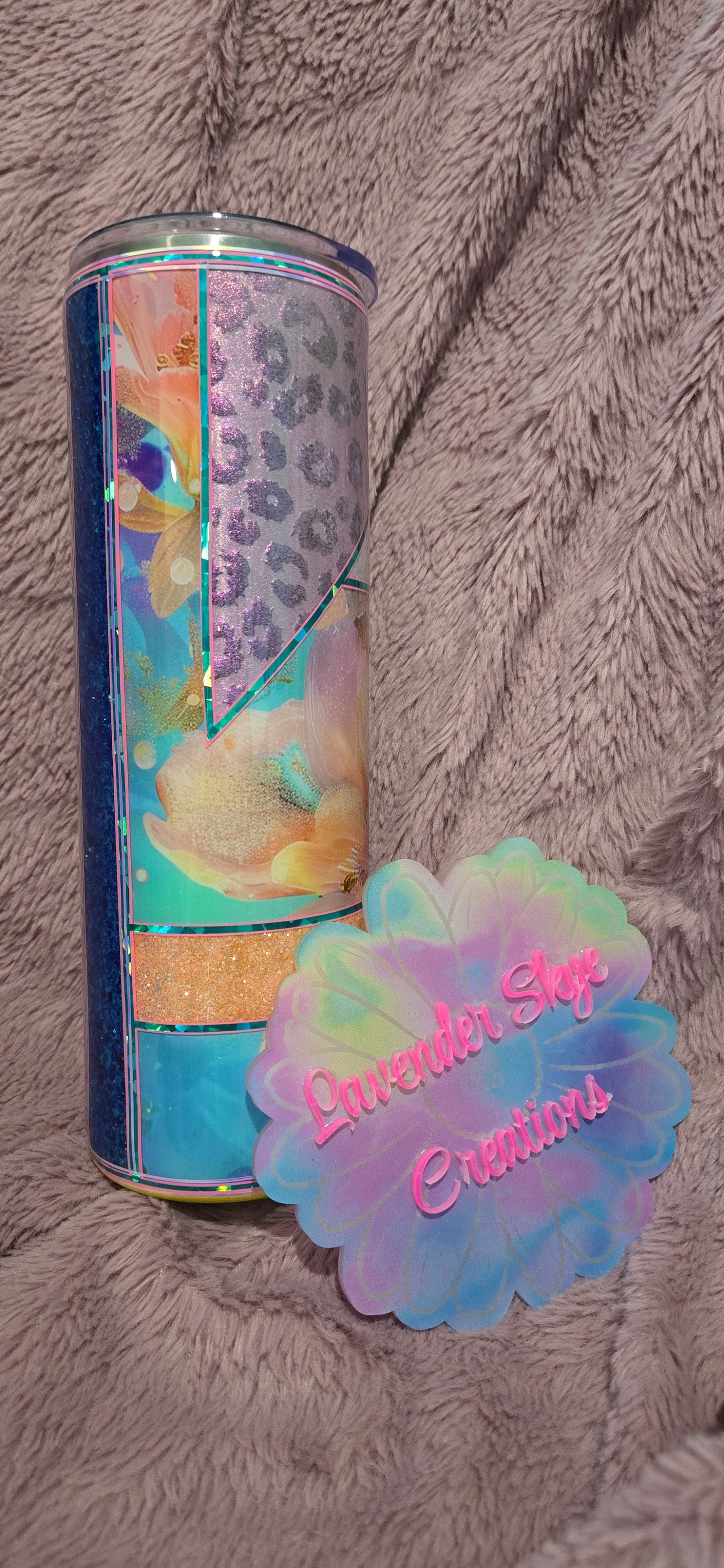 30oz Skinny {Colorful Pastel Mixed-Media}