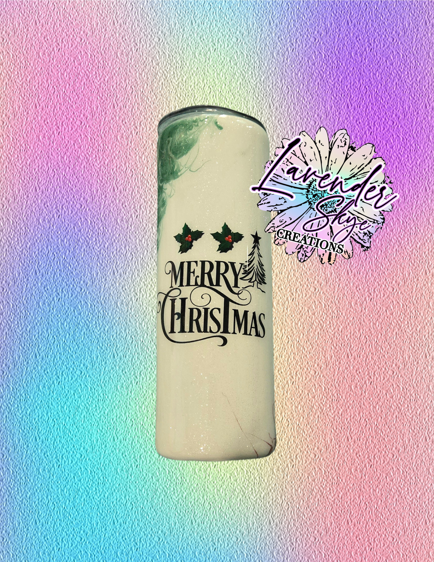 RTS 20oz Skinny {Merry Christmas Stinger w/ Glow}