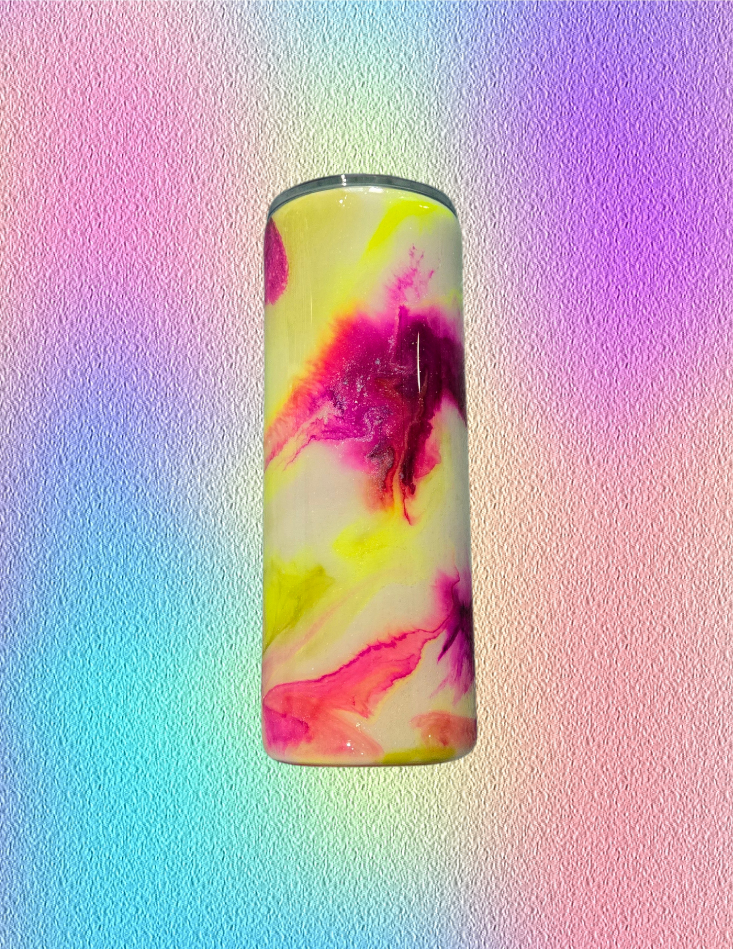 RTS 24oz Hydrofit {Purple/Yellow Ink Swirl w/ Glow}