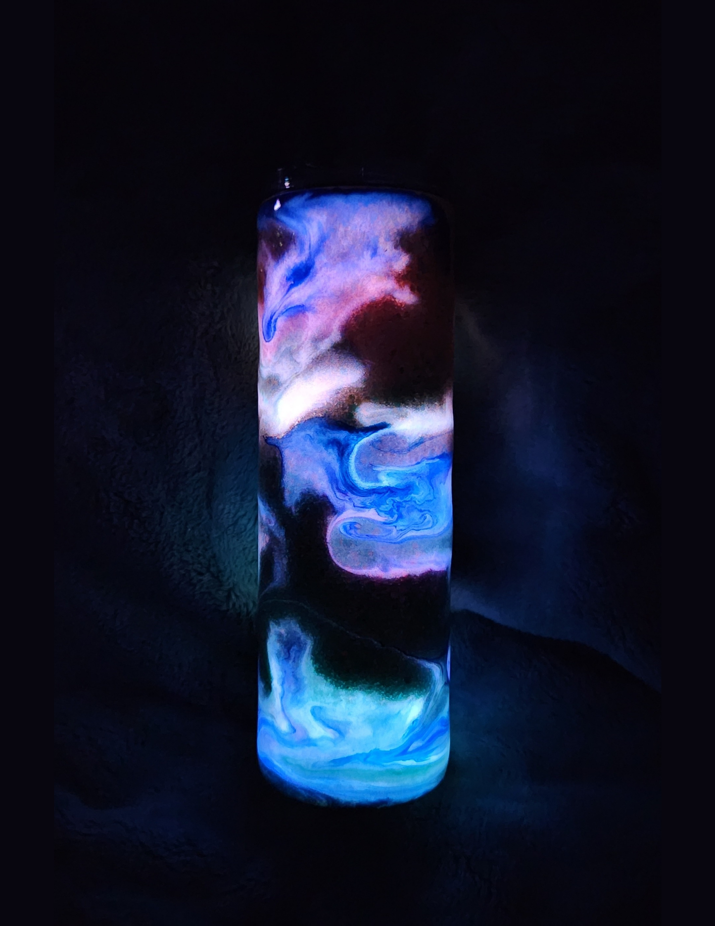 RTS 30oz Duo {Coral/Mint-Ocean Blue Ink Swirl w/ Glow}