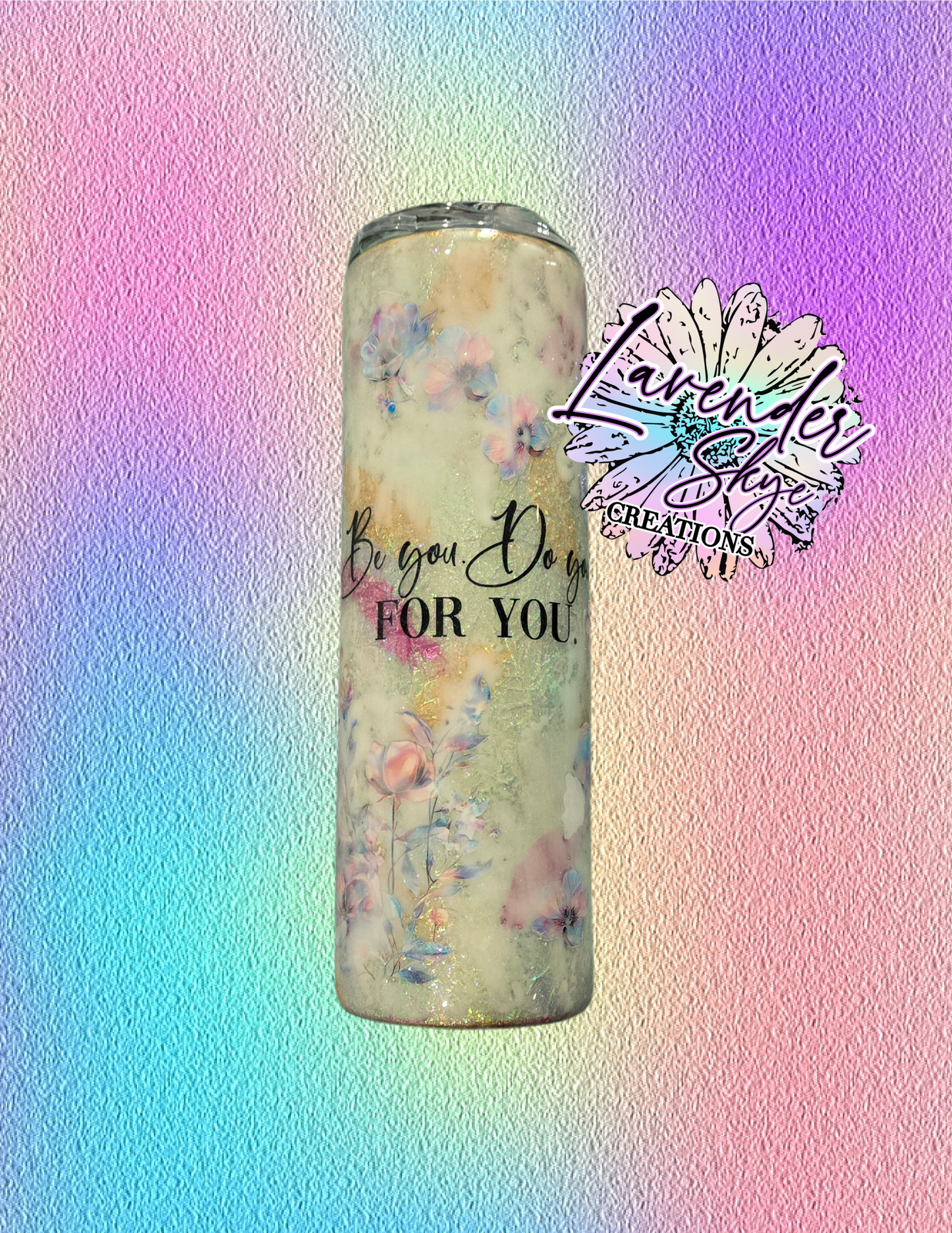 RTS 30oz Skinny {Opal MilkyWay w/ Glow}