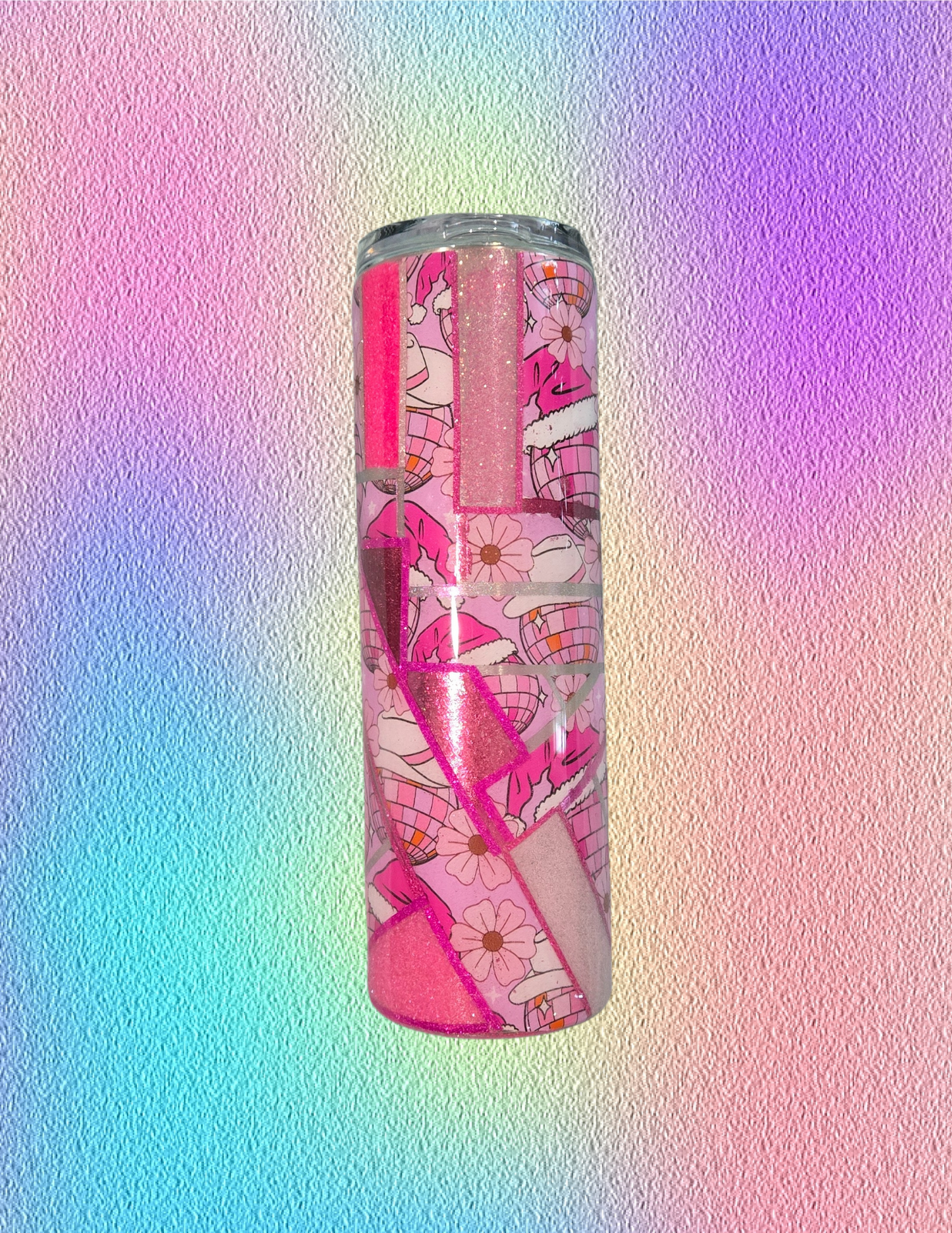 RTS 30oz Skinny {Pink Santa}