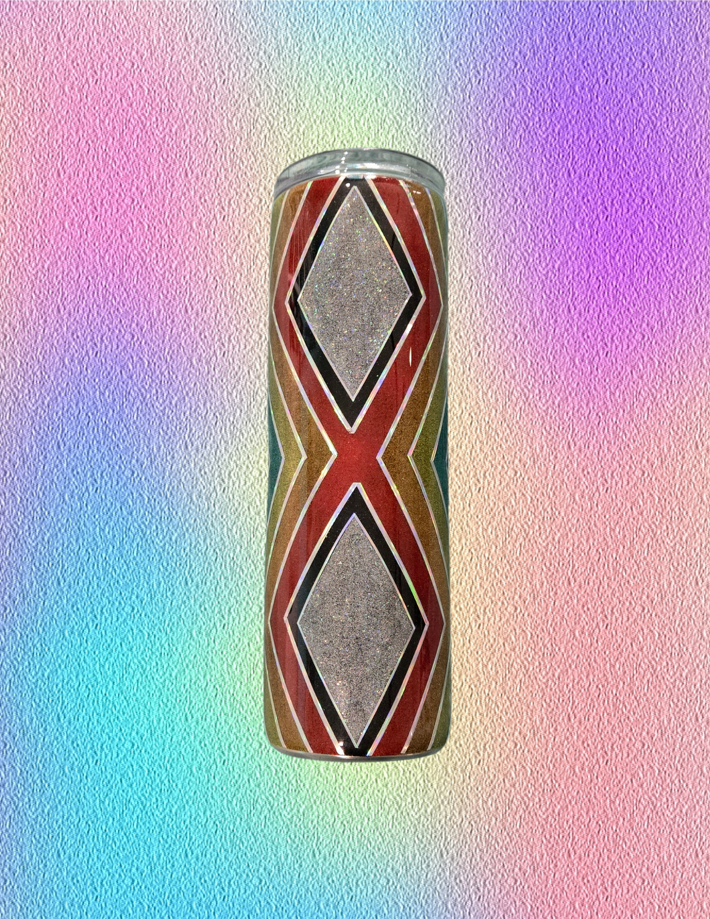 RTS 30oz Skinny {Rainbow Diamonds}