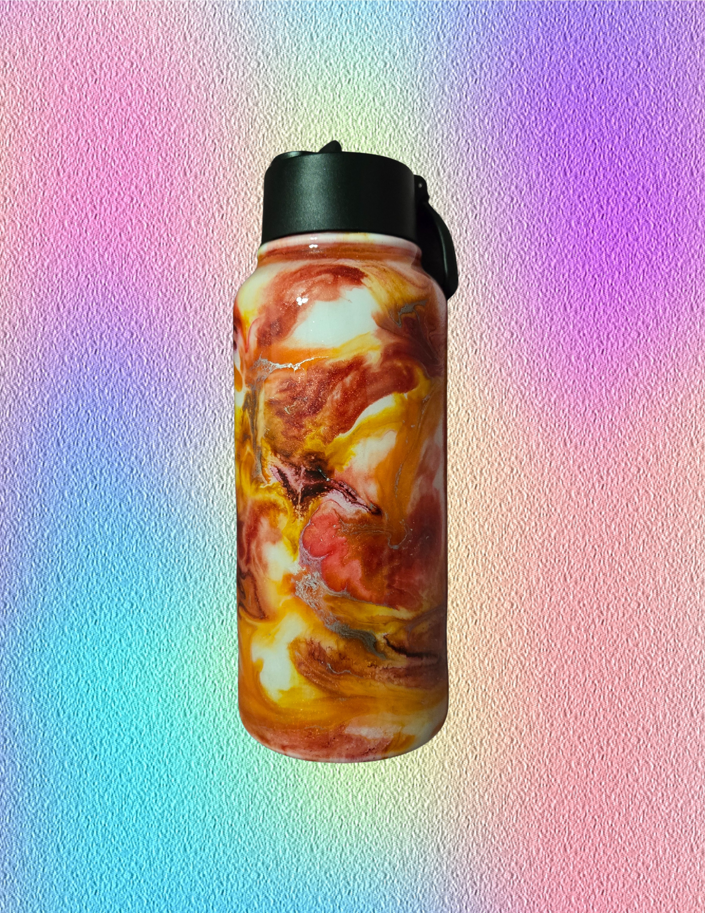 RTS 32oz Hydro {Fall Football Ink Swirl w/ Glow}