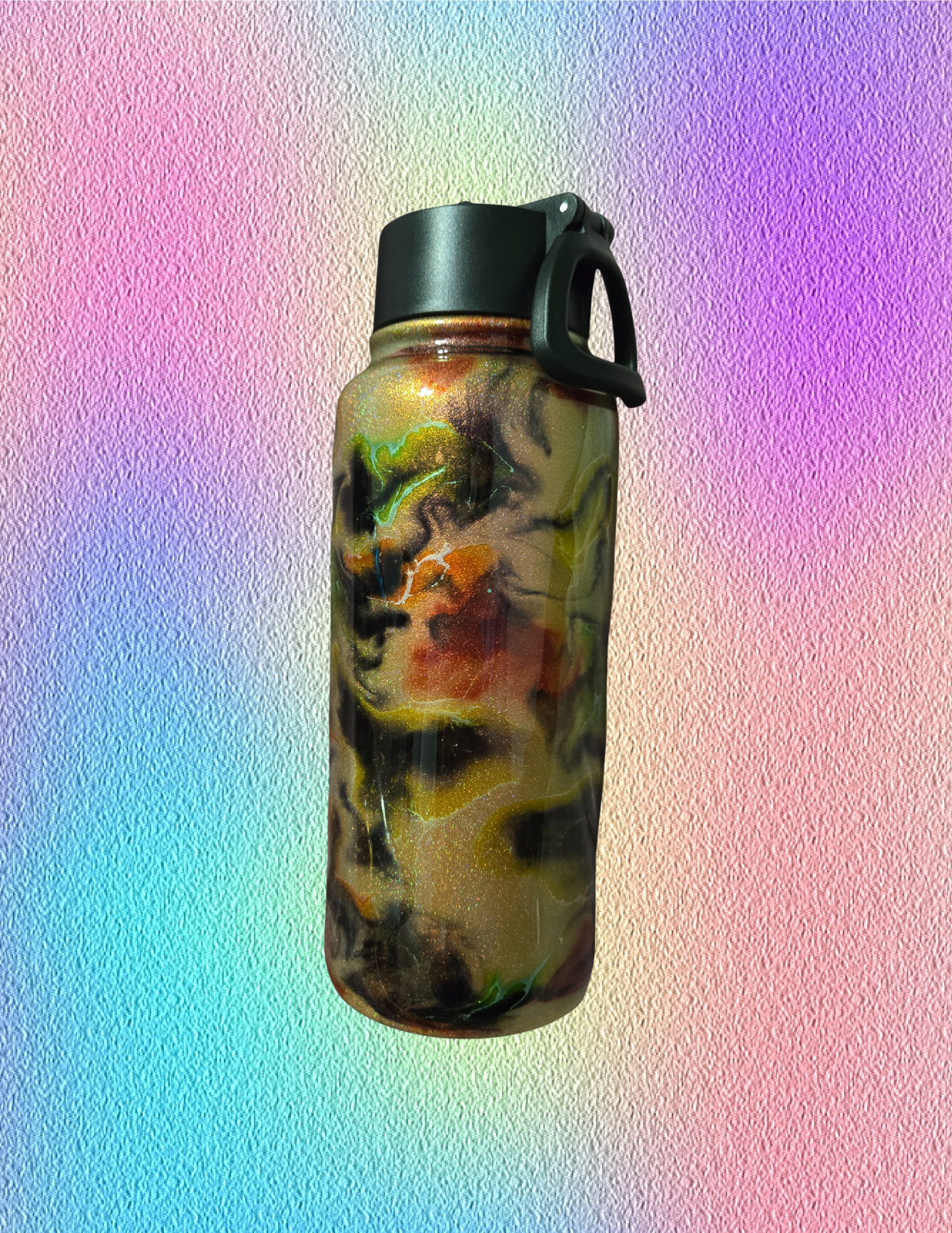 RTS 32oz Hydro {Red/Yellow/Green Ink Swirl}
