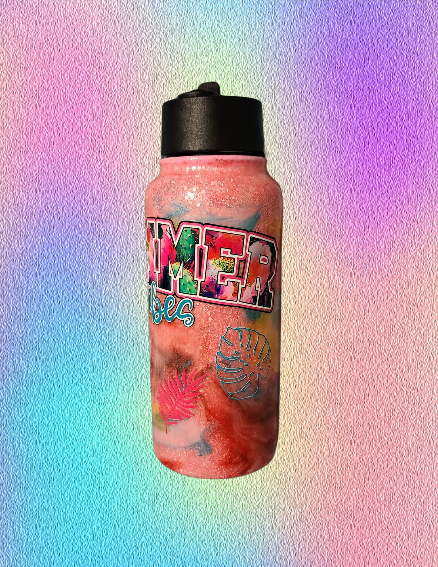 RTS 32oz Hydro {Summer Vibes Ink Swirl w/ Glow}