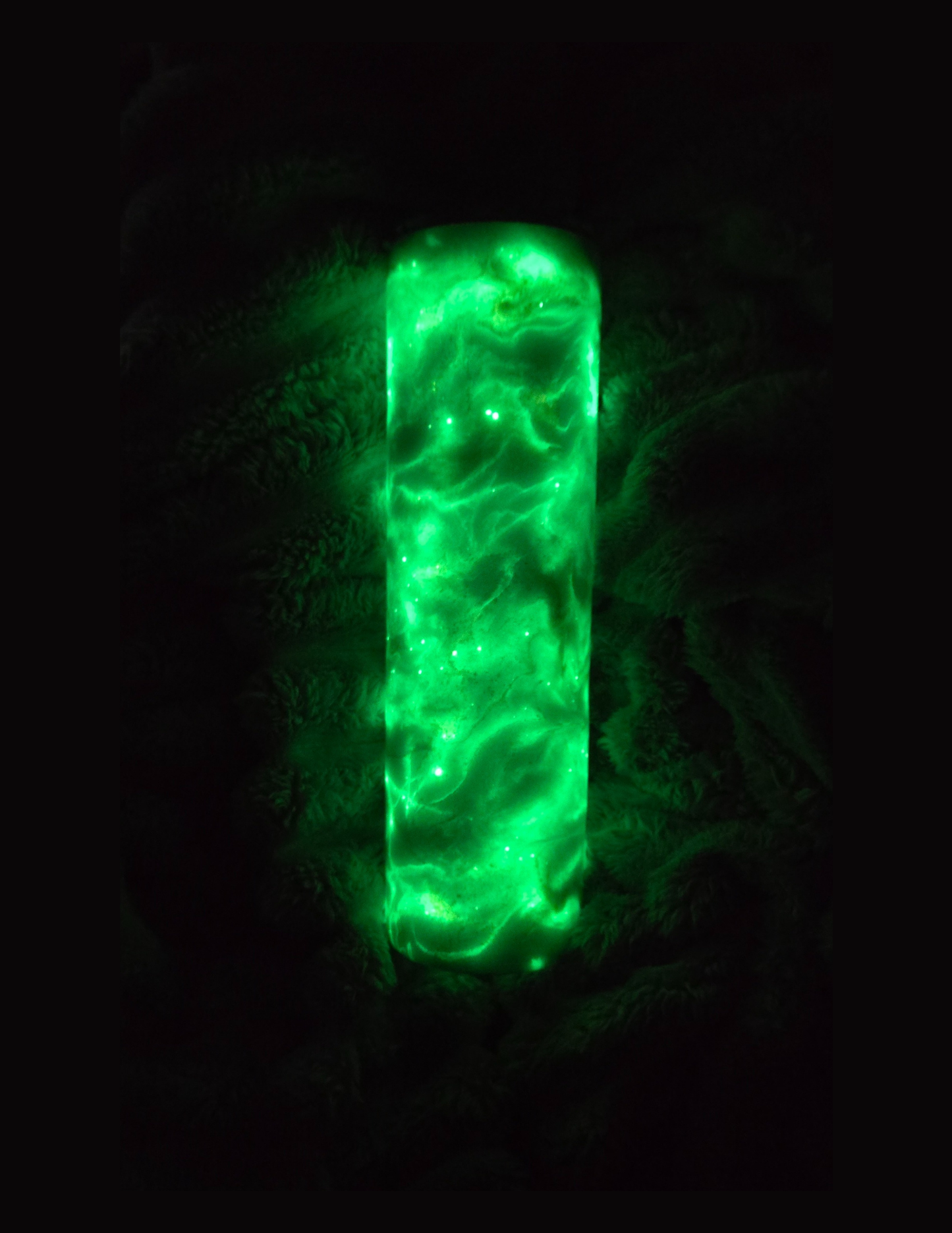 RTS 32oz Hydrofit {Green Ink Swirl w/ Glow}