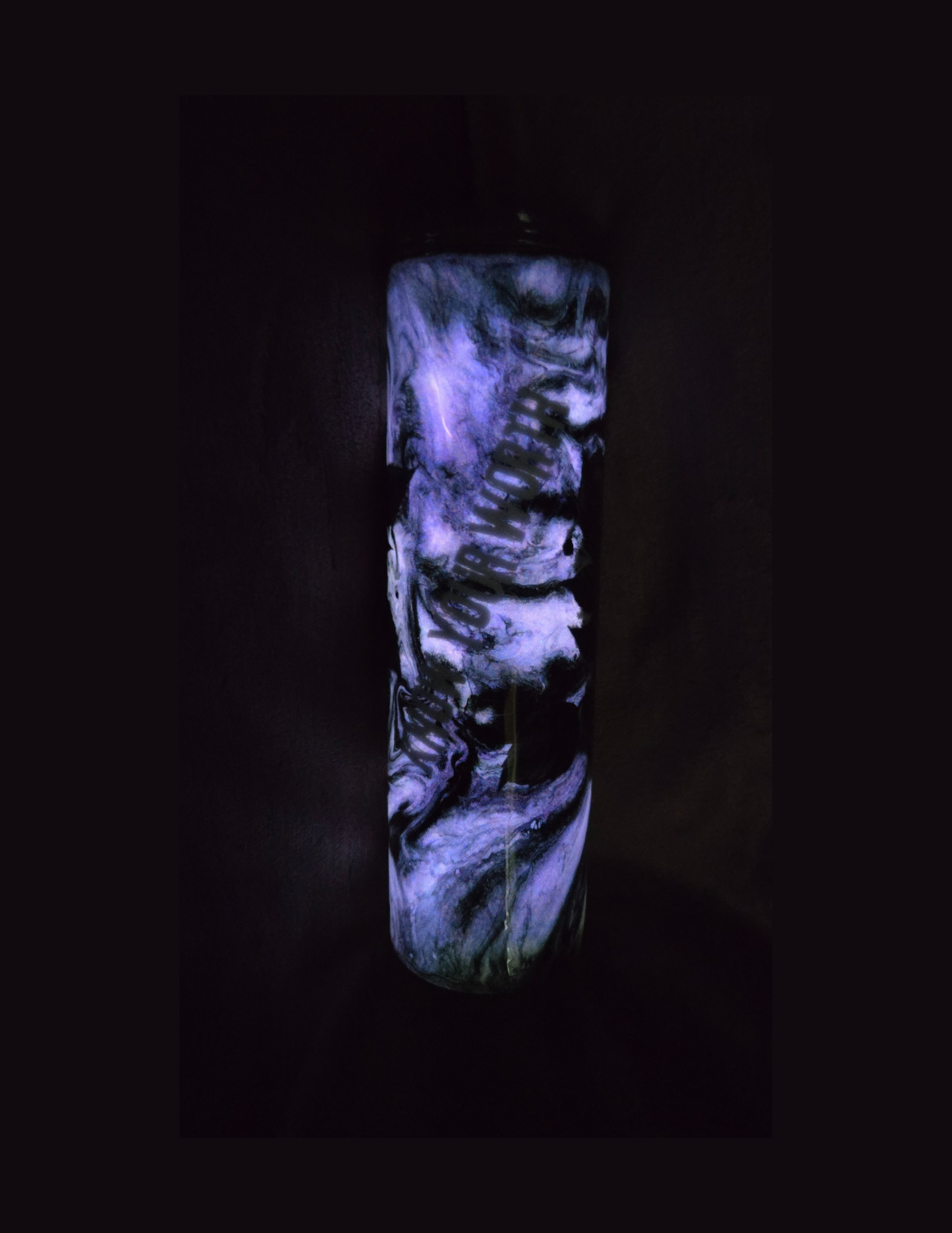 RTS 35oz Duo {Dark Flower Ink Swirl w/ Glow}