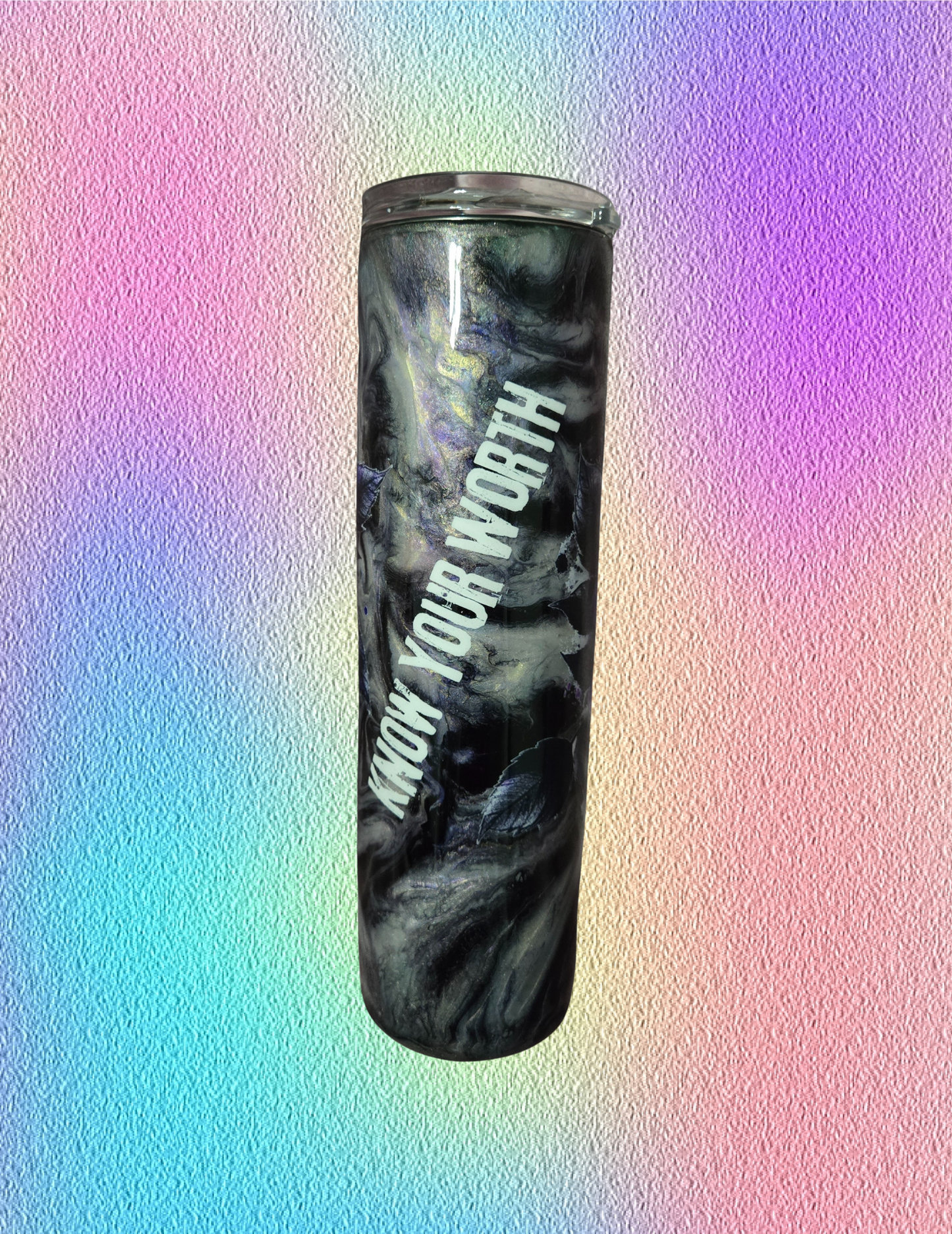 RTS 35oz Duo {Dark Flower Ink Swirl w/ Glow}
