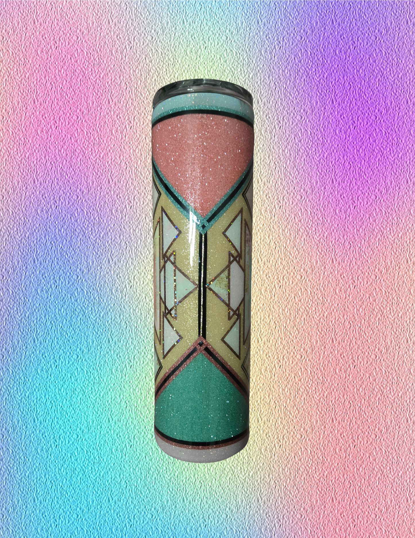 RTS 35oz Duo {Green/Pink Inward Arrows}