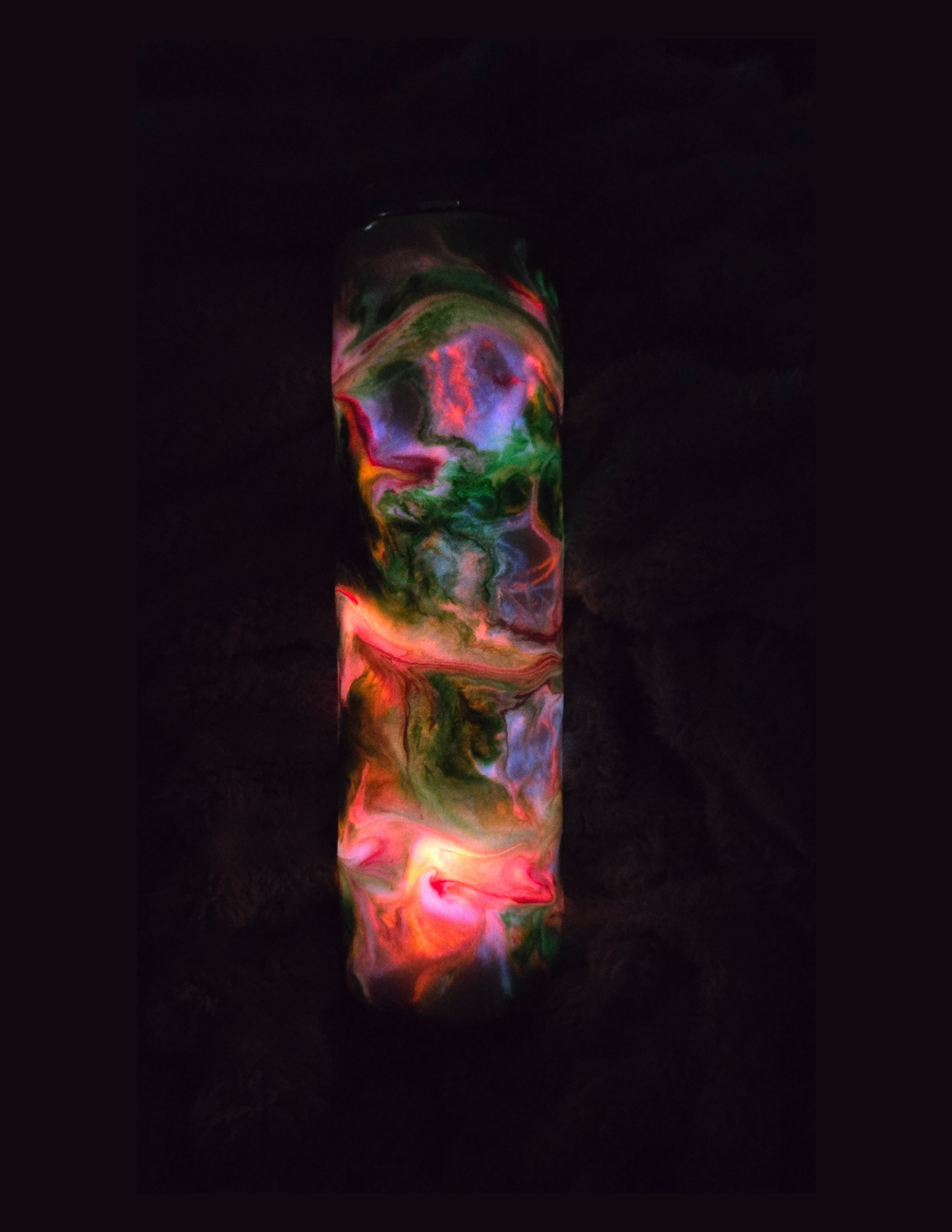 RTS 35oz Duo {Red/Green Ink Swirl w/ Glow}
