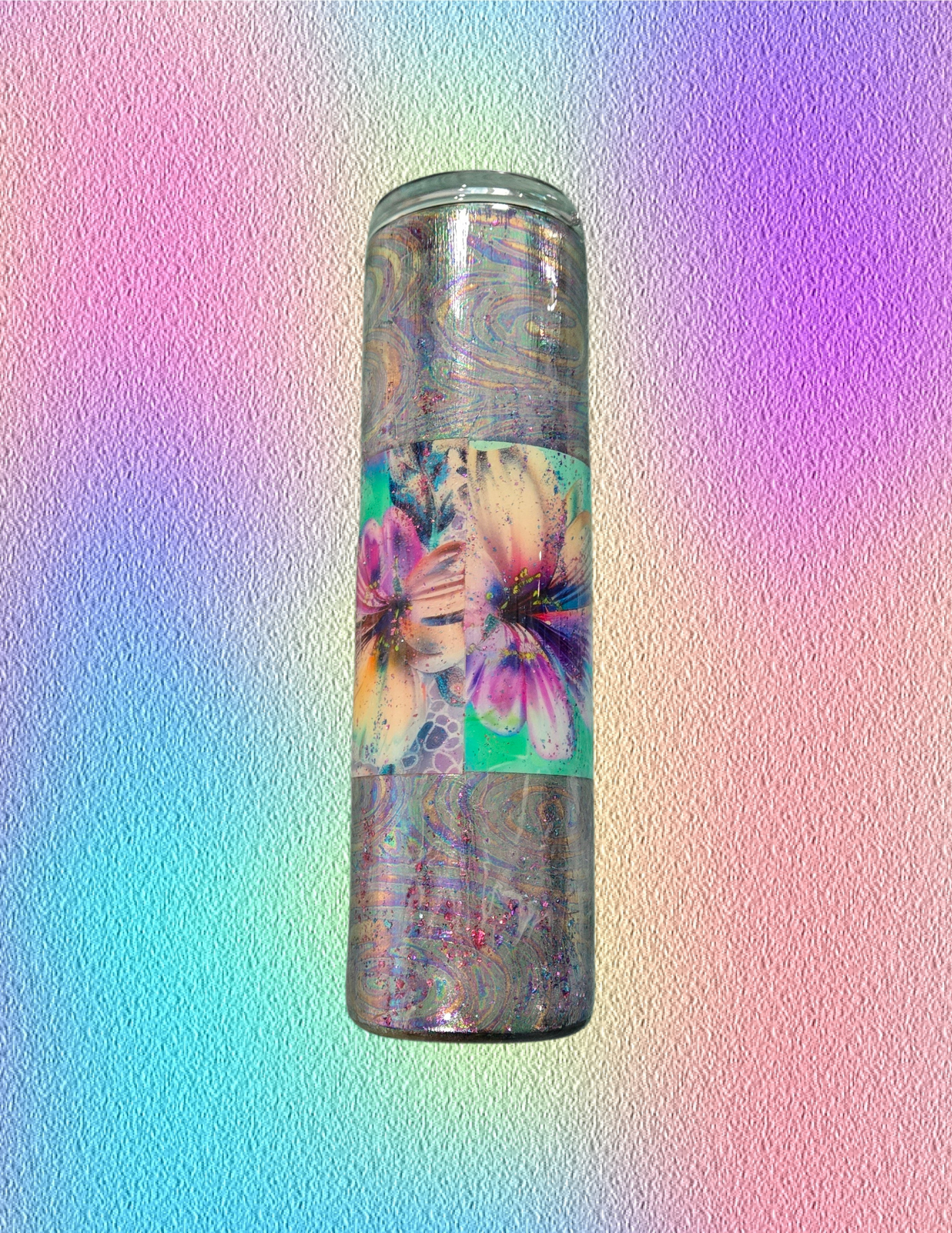 RTS 35oz Duo {Swirly Flowers w/ Glow}