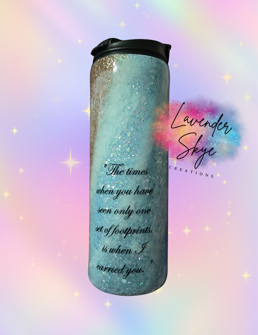 RTS 18oz Dual Flip {Footprints in the Sand w/ Glow}