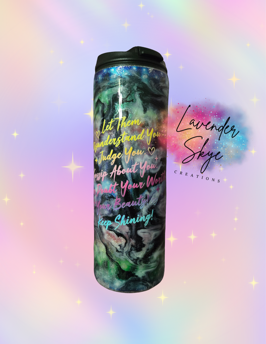 RTS 18oz Dual Flip {Let Them Galaxy w/ Glow}