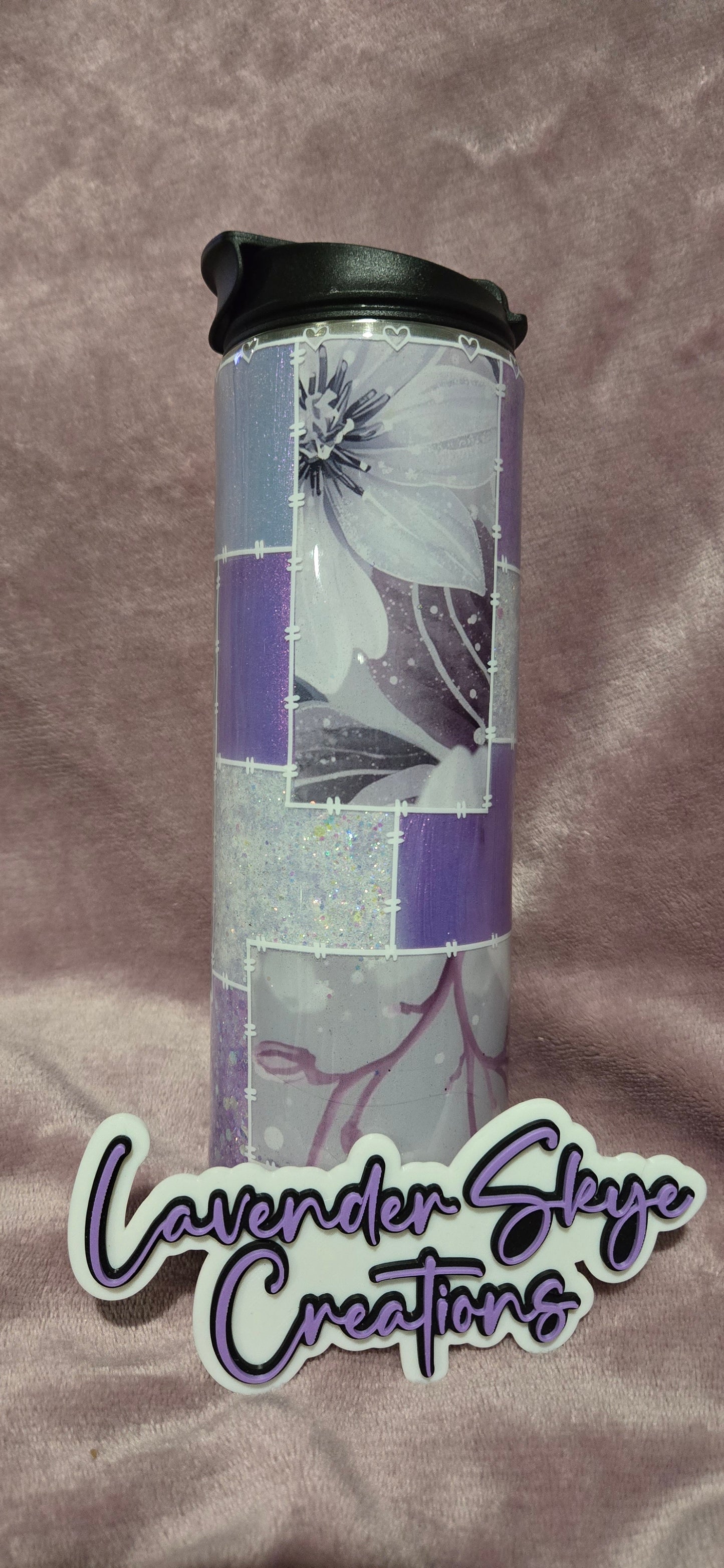 RTS 18oz Dual Flip {Winter Floral Patchwork}