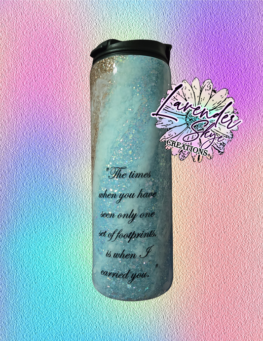 RTS 18oz Dual Flip {Footprints in the Sand w/ Glow}