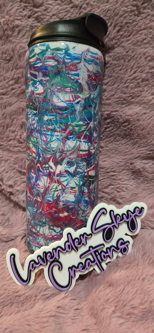 RTS 18oz Dual Flip {Jeweltone Pigment Splatter w/ Glow}