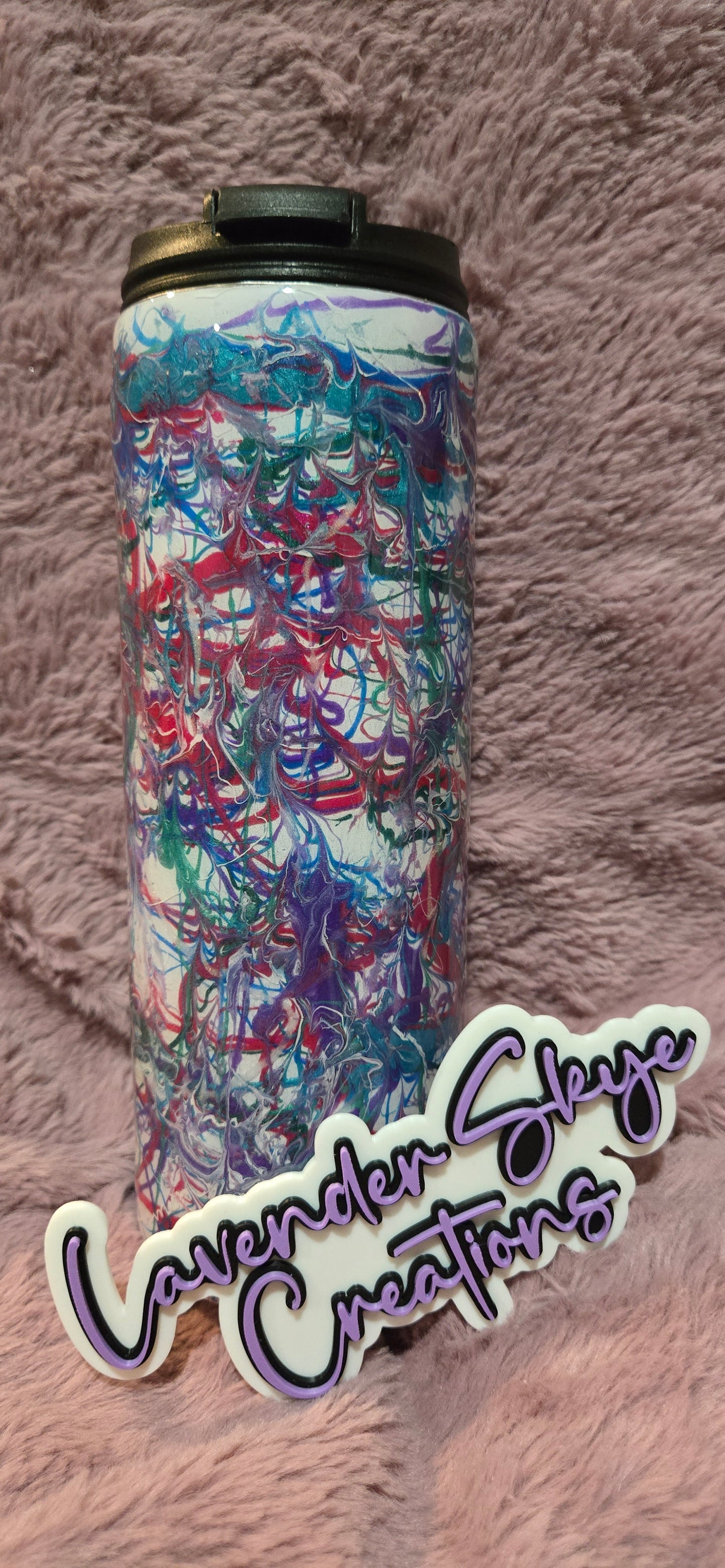 18oz Dual Flip {Jeweltone Pigment Splatter w/ Glow}