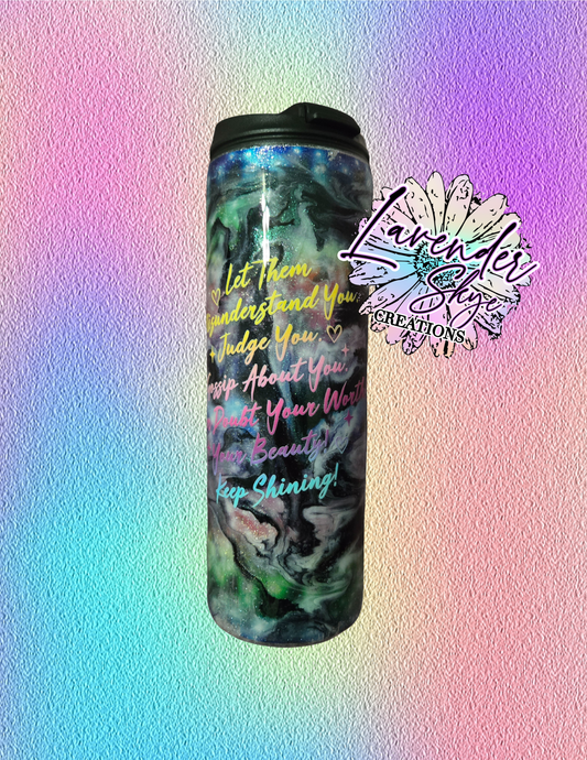 RTS 18oz Dual Flip {Let Them Galaxy w/ Glow}
