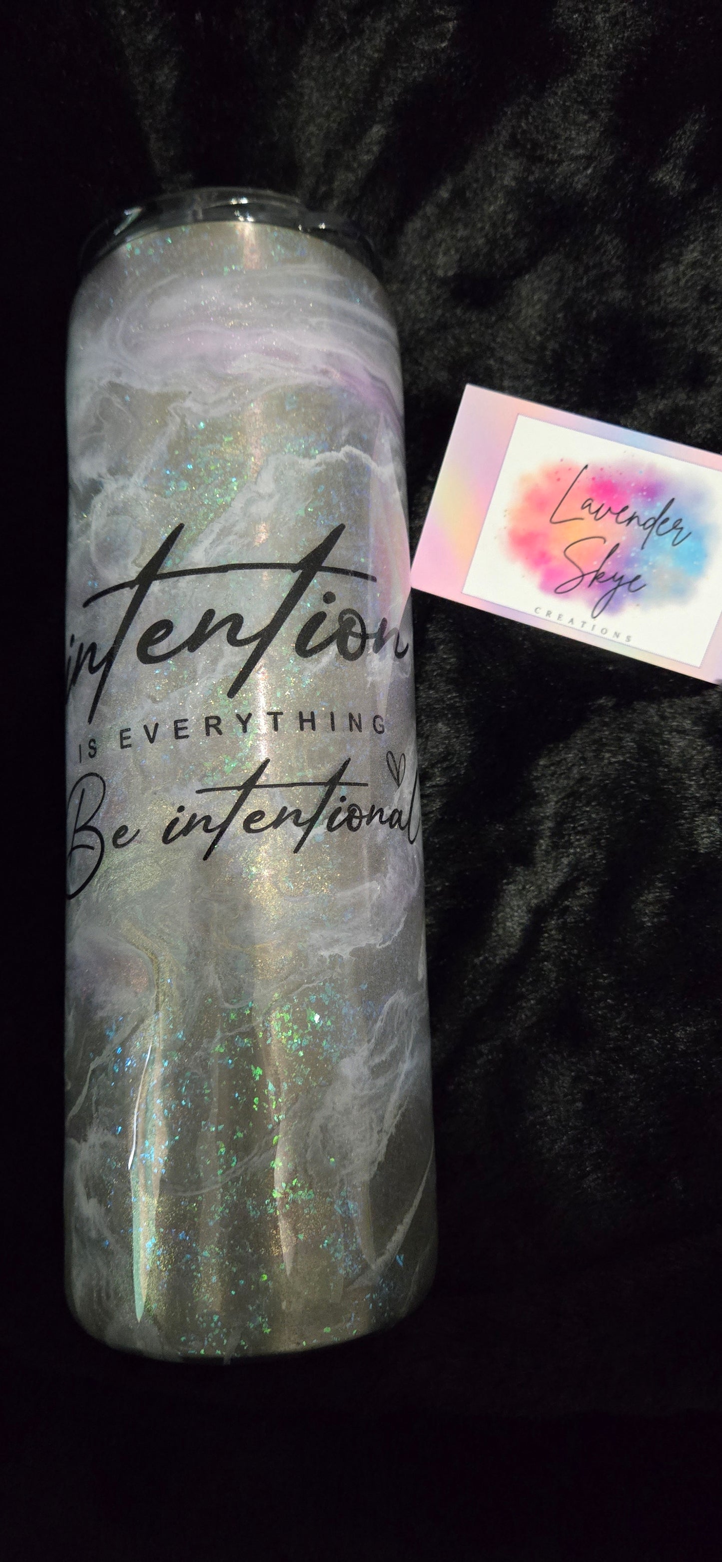 RTS 30oz {Intention is Everything Ink Swirl w/ Glow}