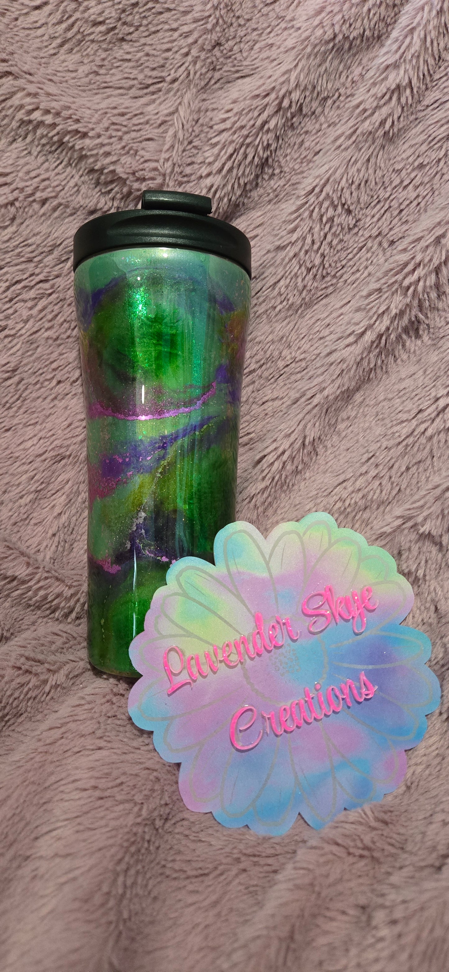 16oz Travel Mug {Wicked Vibes w/ Hummingbirds}