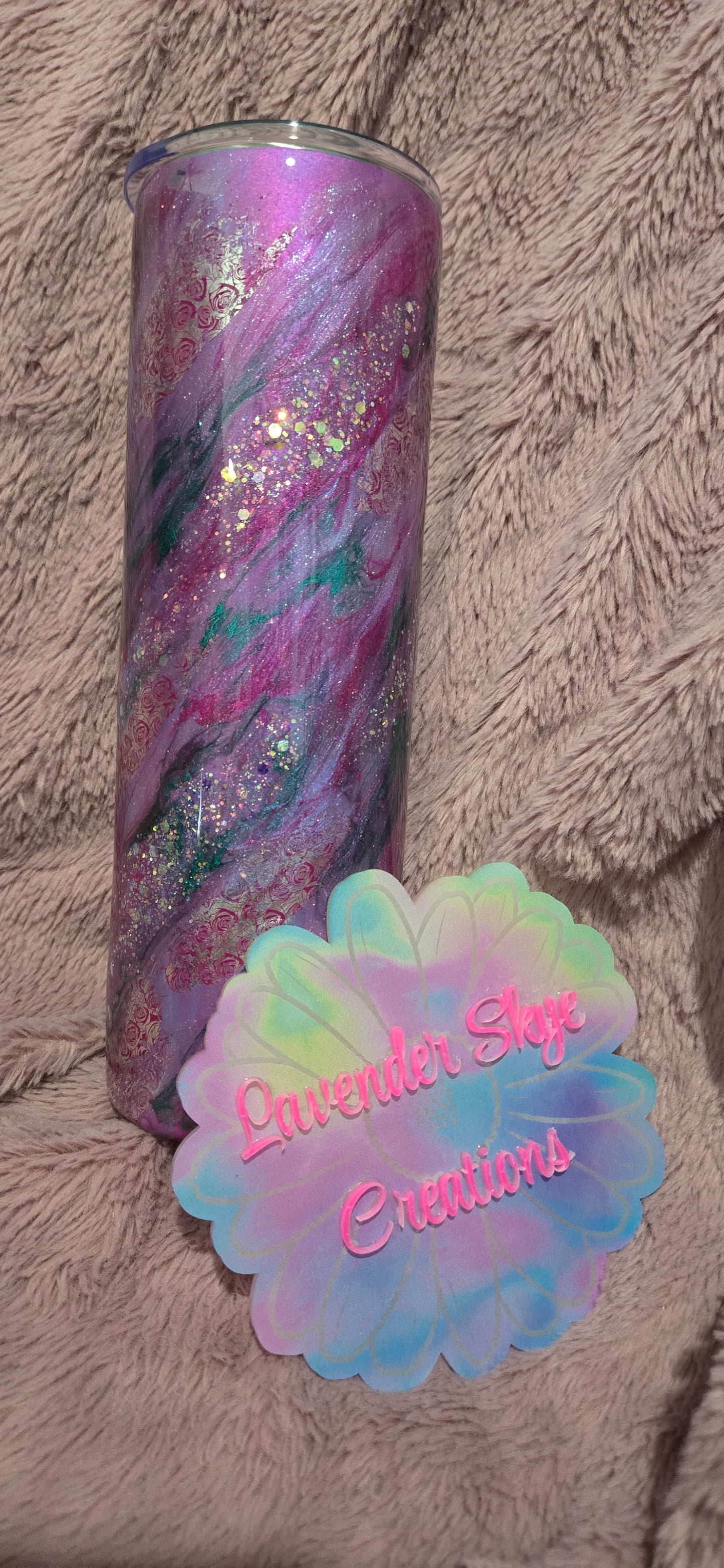 30oz Skinny {Purple Leopard Swipe}