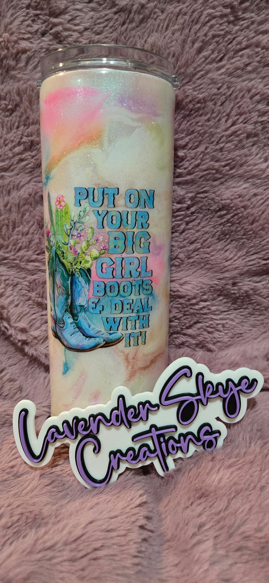 RTS 20oz Duo {Big Girl Boots Ink Swirl w/ Glow}