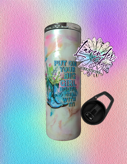 RTS 20oz Duo {Big Girl Boots Ink Swirl w/ Glow}