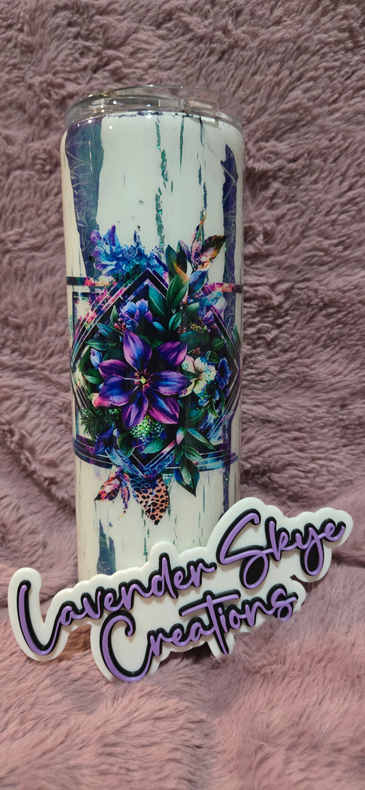RTS 20oz Duo {Crackle Flowers}