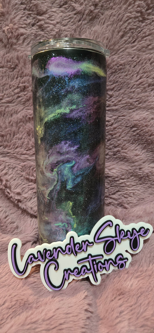RTS 20oz Duo {Northern Lights Ink Swirl w/ Glow}