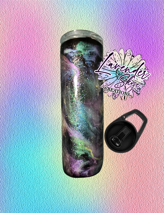 RTS 20oz Duo {Northern Lights Ink Swirl w/ Glow}
