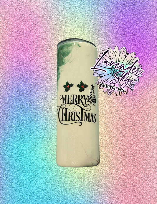RTS 20oz Skinny {Merry Christmas Stinger w/ Glow}