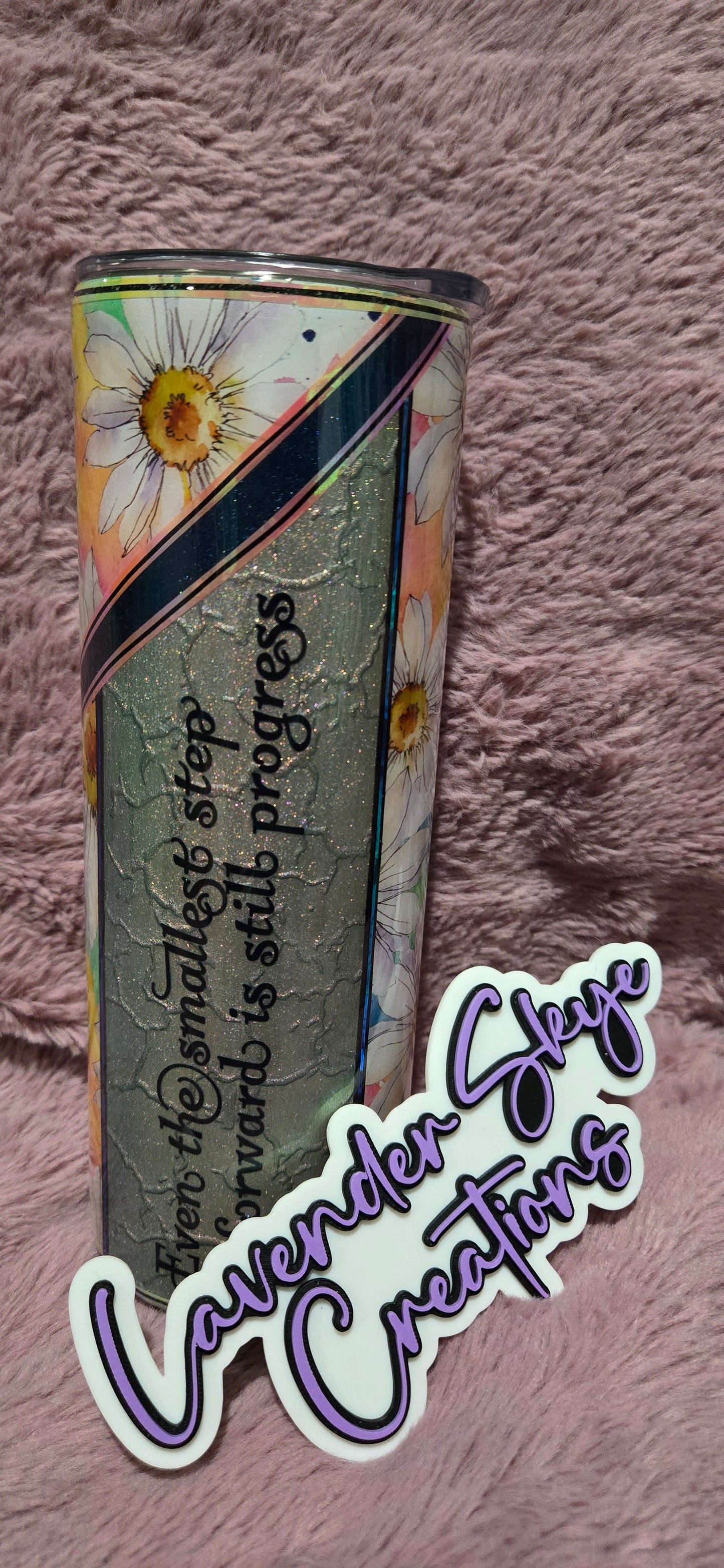 RTS 20oz Skinny {Small Steps Forward Daisy}