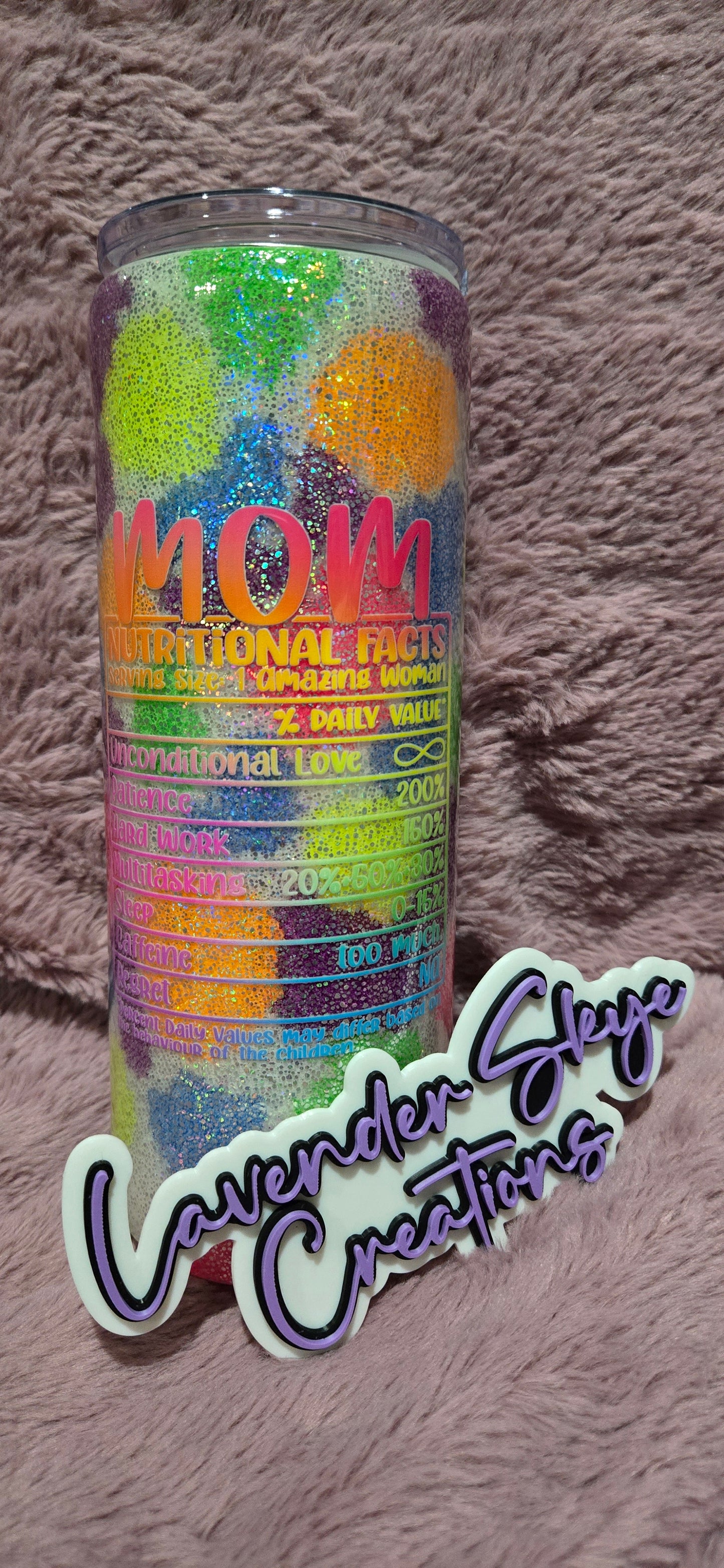 RTS 24oz Hydrofit {Neon Cow-Mom Ingredients}