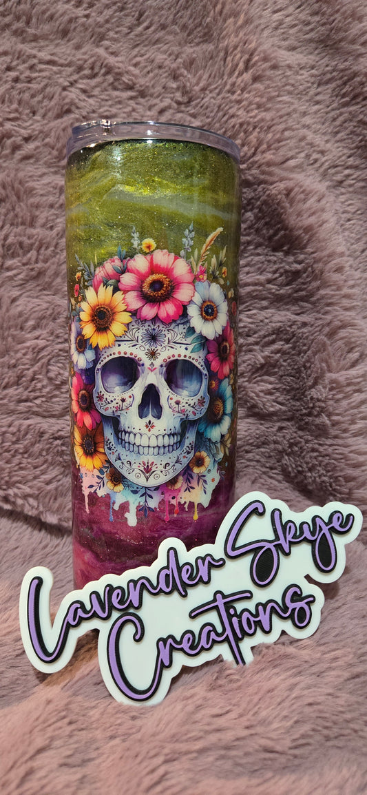 RTS 24oz Hydrofit {Sunrise Skull w/ Glow}