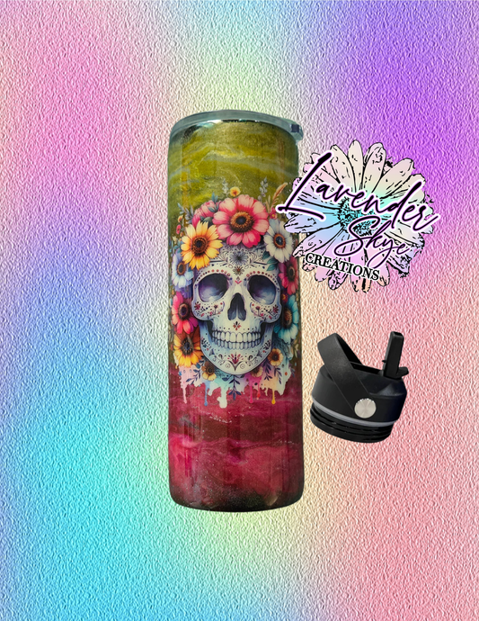 RTS 24oz Hydrofit {Sunrise Skull w/ Glow}