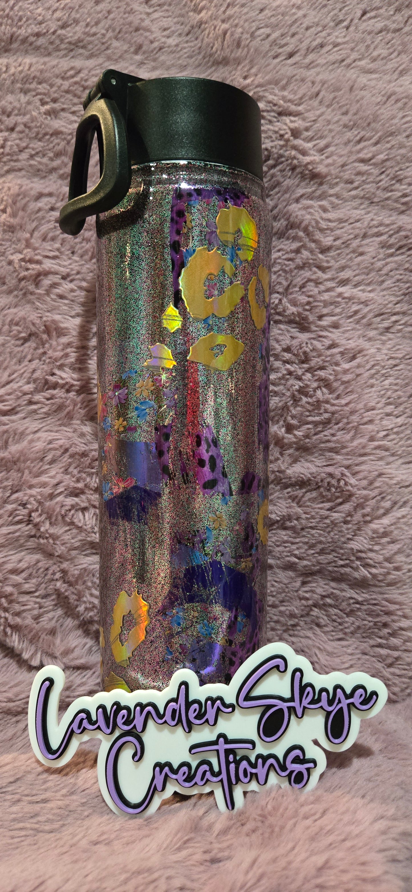 25oz Hydro {Purple Mama Cheetah}