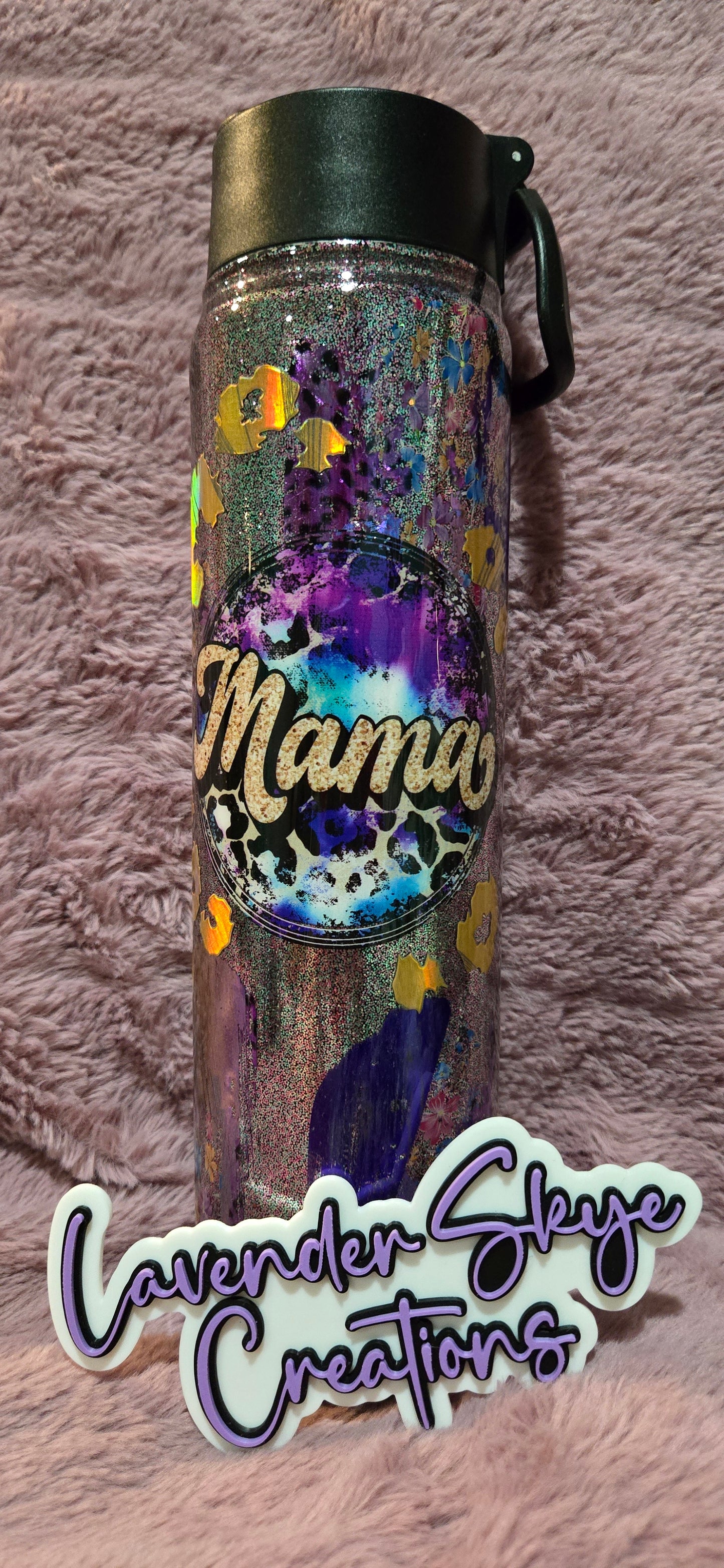 25oz Hydro {Purple Mama Cheetah}