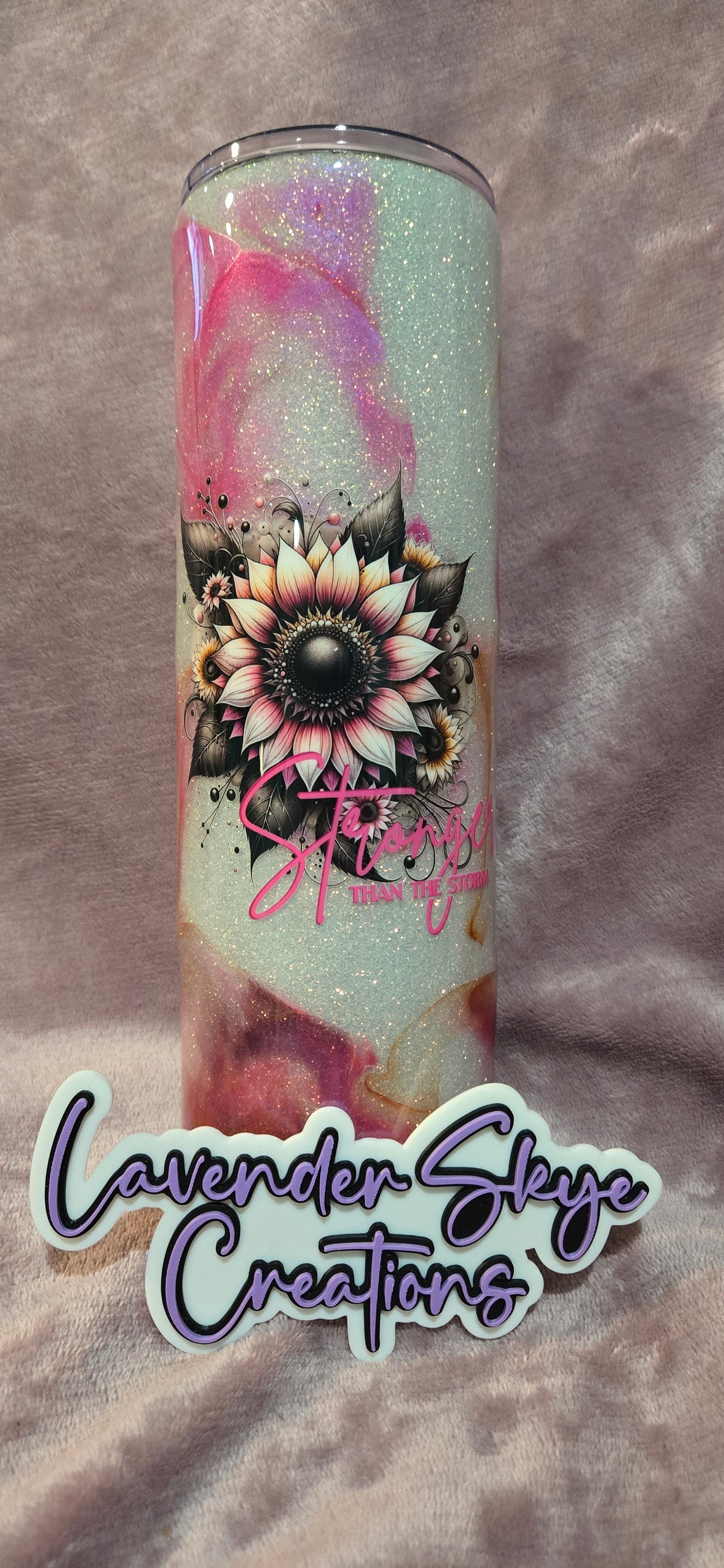 RTS 30oz Skinny {Stronger Than the Storm Ink Swirl}