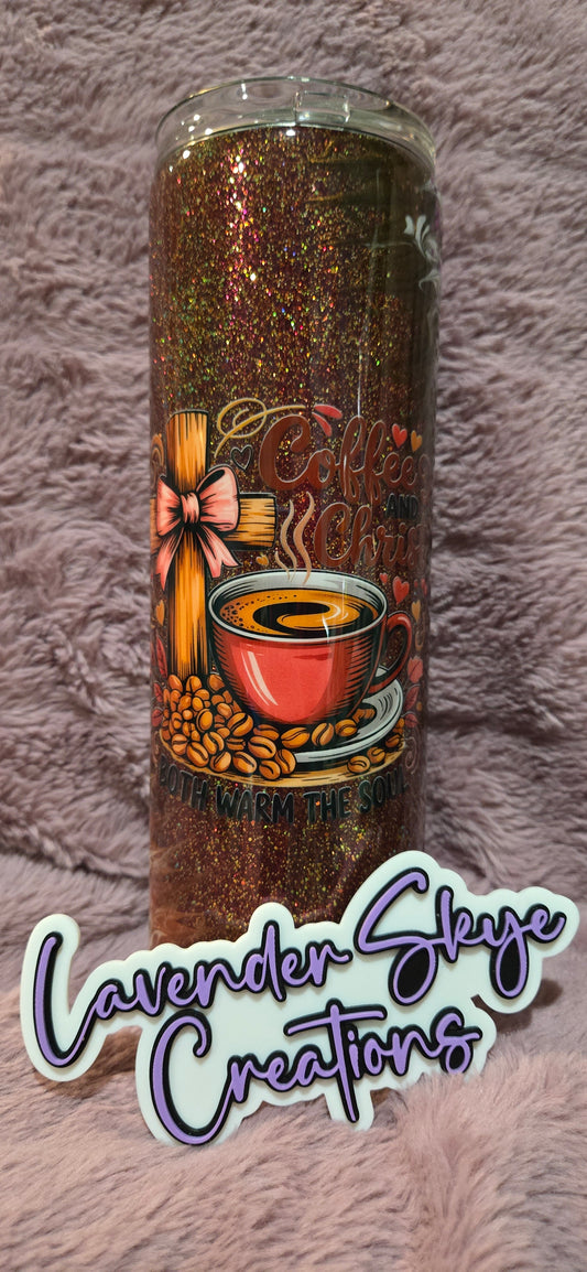 RTS 30oz Duo {Coffee & Christ Fall Stinger w/ Glow}