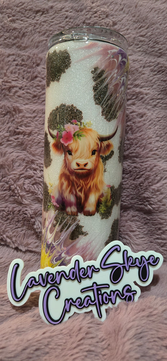 RTS 30oz Duo {Cow Boujie Flower w/ Glow}