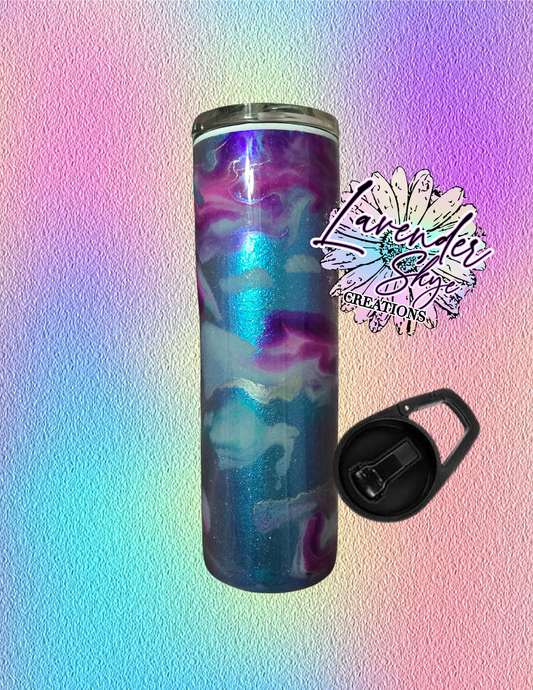 RTS 30oz Duo {Purple/Blue Ink Swirl w/ Glow}