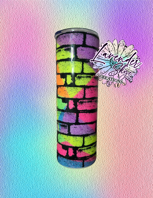 RTS 30oz Skinny {80s Neon Bricks}