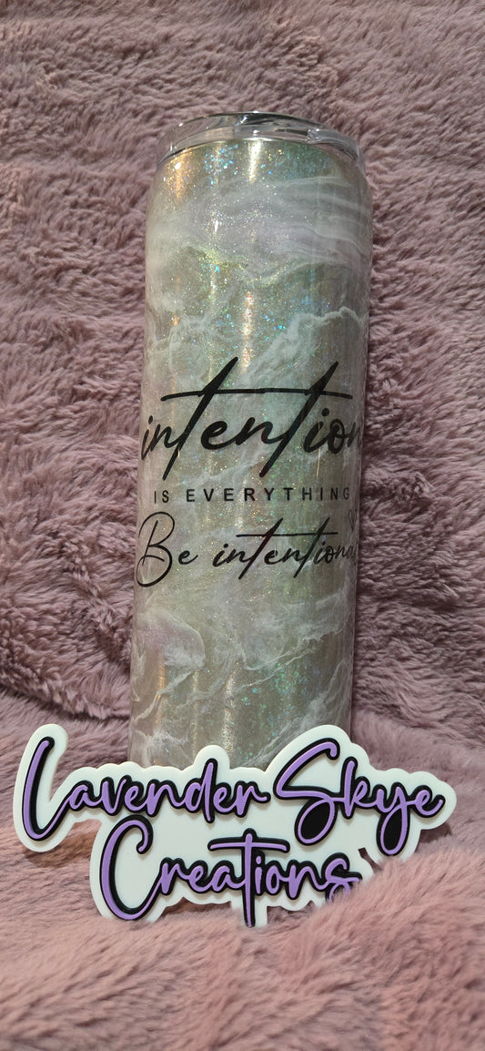 RTS 30oz Skinny {Intention is Everything Ink Swirl w/ Glow}