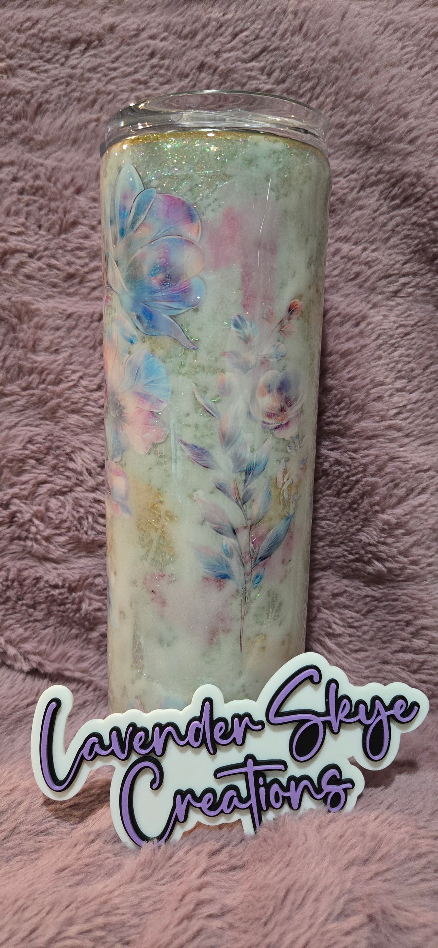 30oz Skinny {Opal MilkyWay w/ Glow}