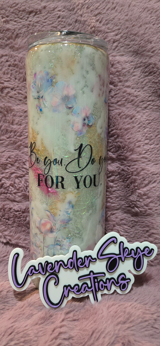 RTS 30oz Skinny {Opal MilkyWay w/ Glow}