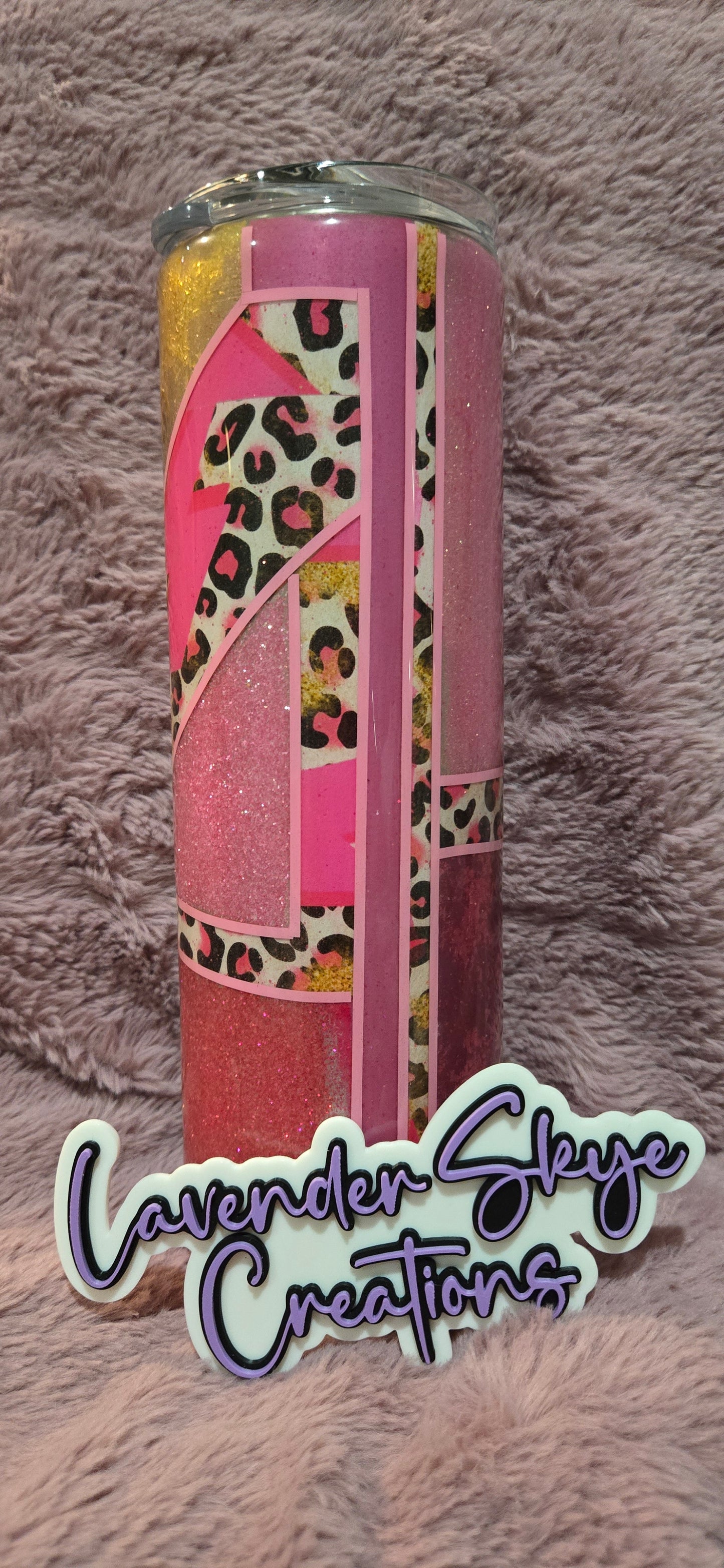 30oz Skinny {Pink Mixed-Media}