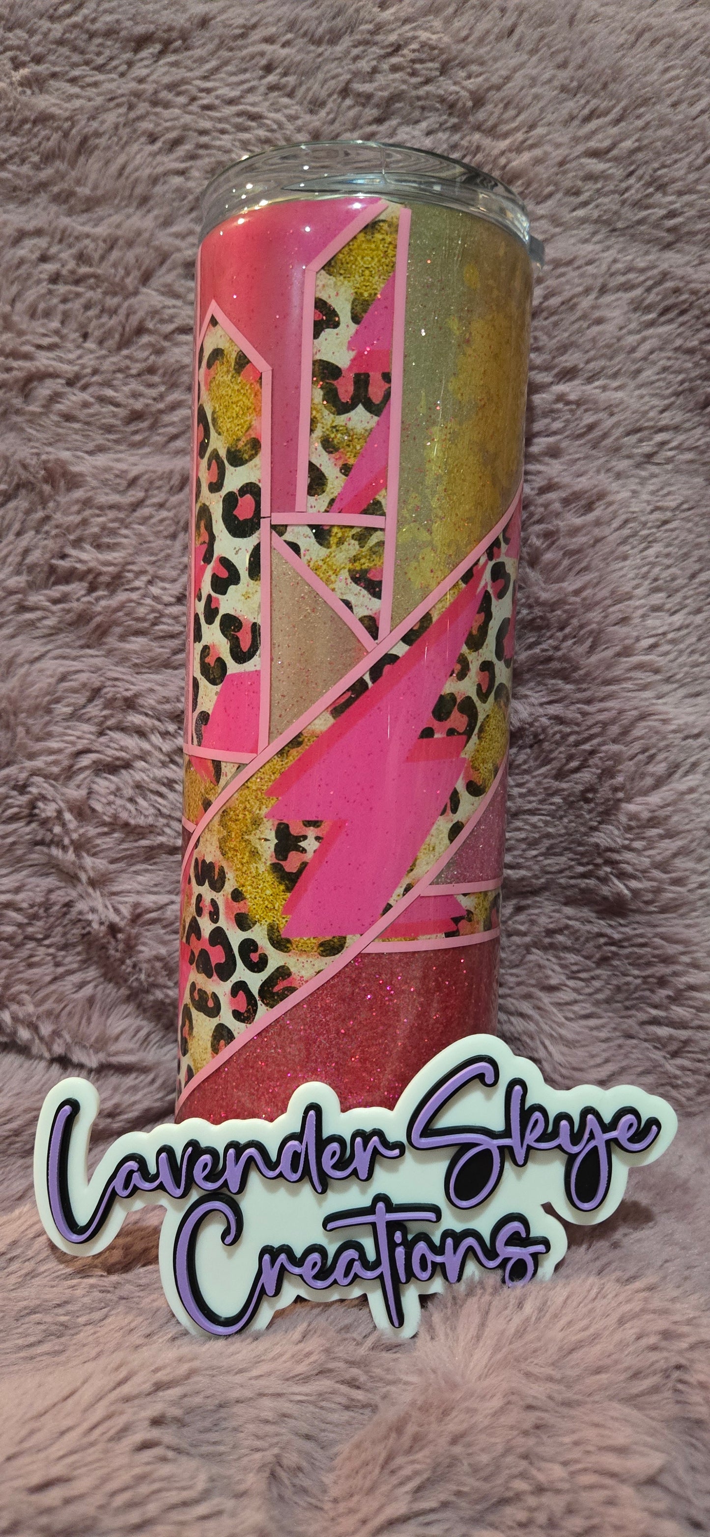 30oz Skinny {Pink Mixed-Media}